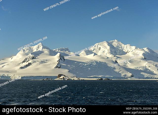 View of Livingston Island, an Antarctic island in the South Shetland Islands, Western Antarctica lying between Greenwich Island and Snow Islands