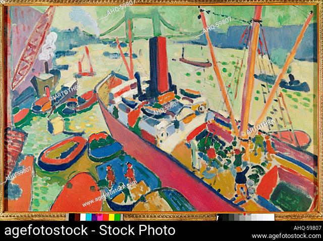 Künstler: Derain, André, 1880-1954 Titel: The Pool of London. 1906 Technik: Öl auf Leinwand Maße: 65, 7 × 99, 1 cm Standort: London, Tate Gallery
