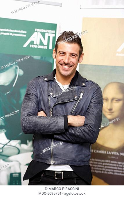 Singer and songwriter Francesco Gabbani during the charity concert Uomini InCanto to support the ANT association, dedicated to the assistance of cancer patients...