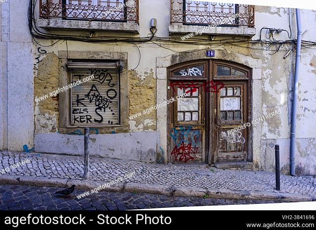 Traditional street in Lisbon