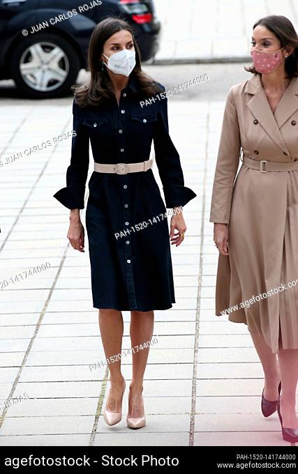 Madrid, Spain; 16.04.2021.- Queen Letizia attends the Ministry of Industry, Commerce and Tourism for the presentation of the report on the role of women in the...