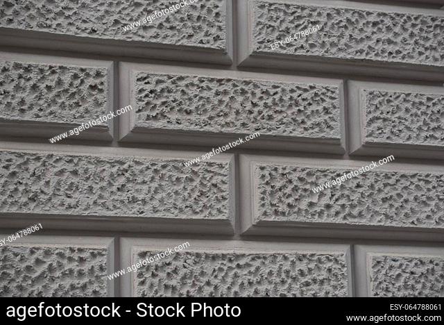 stucco or render facade on a building, architecture and design in construction