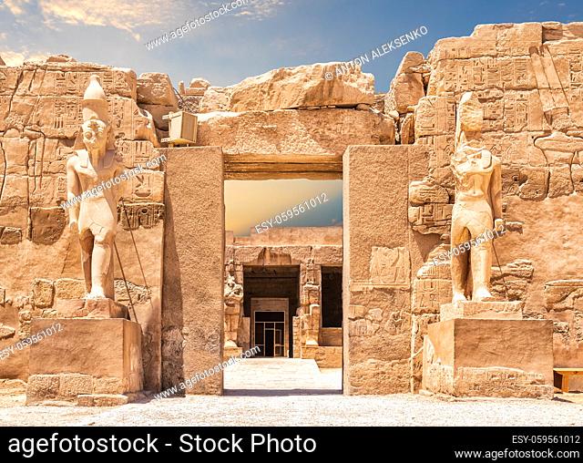 The Great Temple of Amun entrance, Karnak Temple complex, Luxor, Egypt