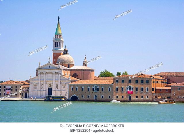 View of the Church of San Giorgio Maggiore from Canale della Giudecca, Venice, Italy, Europe