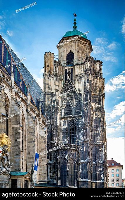 St. Stephen's Cathedral is the most important religious building in Vienna, Austria. North tower