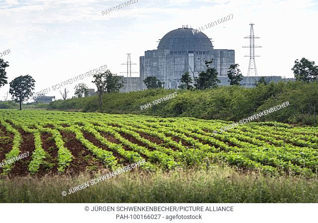Like a cathedral rises the Nuclear Power Plant (NPP) in Juragua near Cienfuegos. The NPP, which was started in 1982, never went into operation