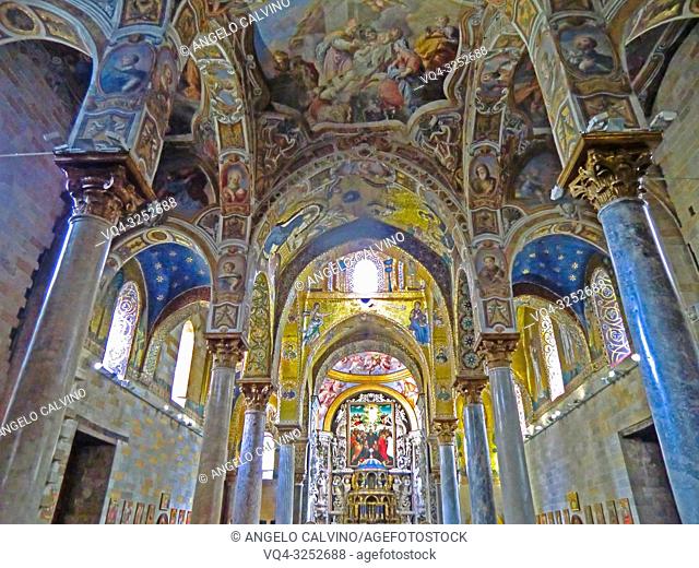 Church Santa Maria dell'Ammiraglio detta la Martorana, Italy, Sicily, Palermo