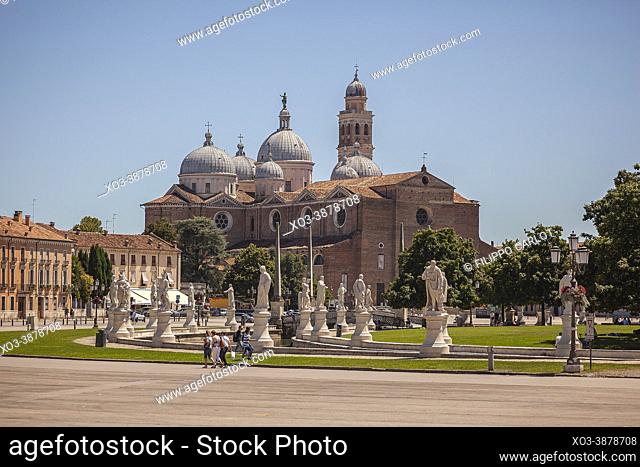 PADOVA, ITALY: View of Santa Giustina Cathedral in Padua in Italy in a sunny day