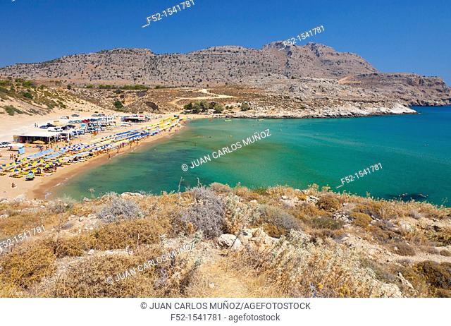 Agathi Beach  Agathi Bay  East Coast, Rhodes Island, The Dodecanese Archipelago, Greece, Europe