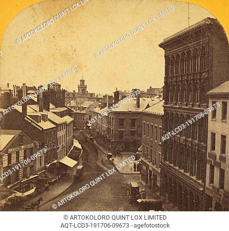 Court Street, Boston, Mass., Deloss Barnum (American, 1825 - 1873), about 1859, Albumen silver print
