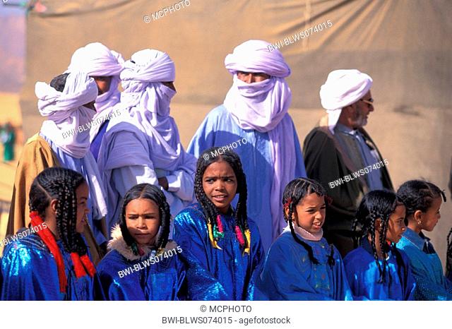 young Tuaregs at the festival of Ghat, Libya