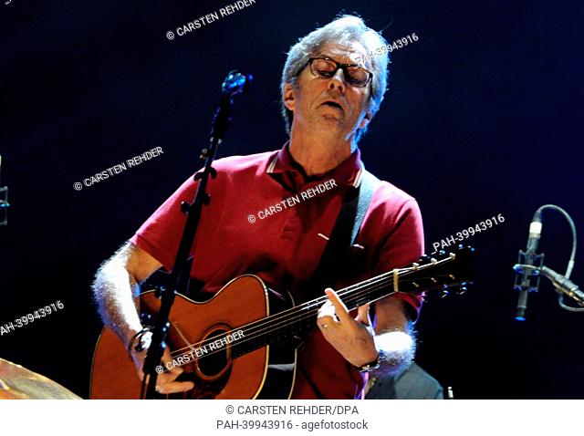 British musician Eric Clapton performs on the stage in O2-World in Hamburg, Germany, 01 June 2013. PHOTO: CARSTEN REHDER | usage worldwide