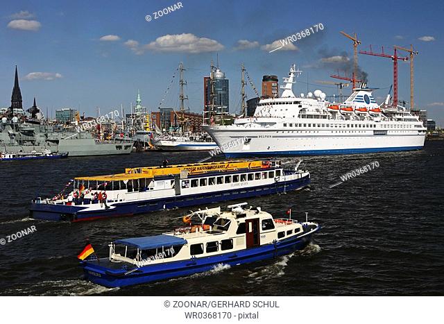 Cruise Ship Delphin at Hamburg Harbour, Germany