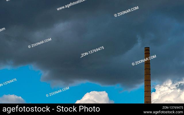 the dark cloud over the old chimney