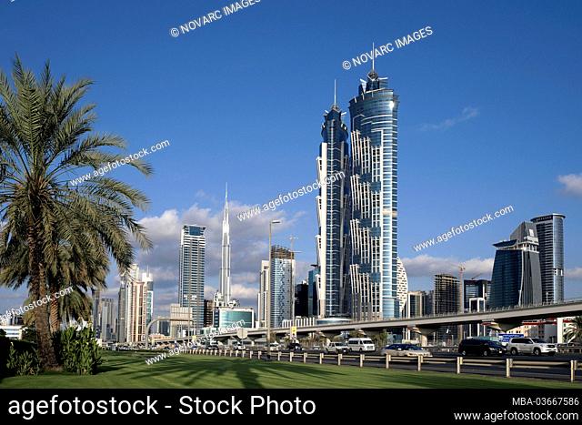 JW Marriott Marquis Hotel, tallest hotel in the world, Sheikh Zayed Road, Al Safa Park, Business Bay, Dubai, United Arab Emirates