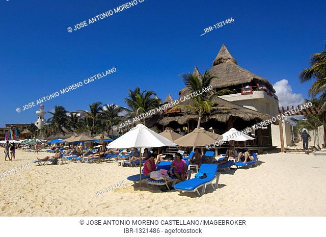 Beach at Playa del Carmen, Caribe, Quintana Roo state, Mayan Riviera, Yucatan Peninsula, Mexico