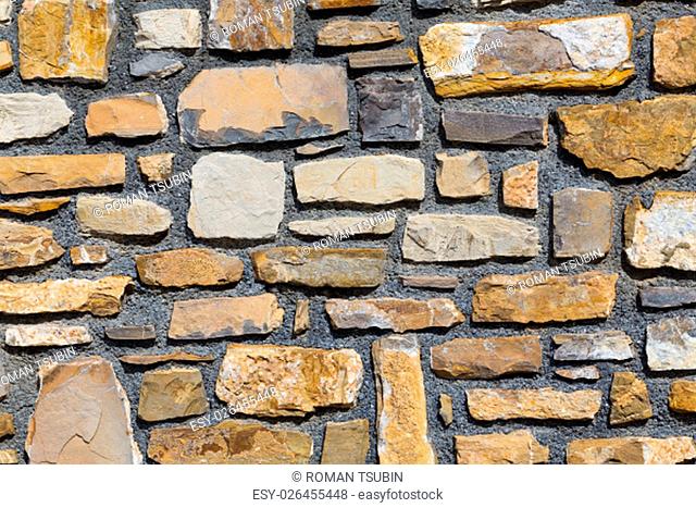 Pattern of old stone wall surfaced texture