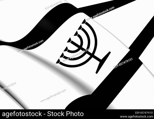 3D Proposed Yiddish flag. 3D Illustration