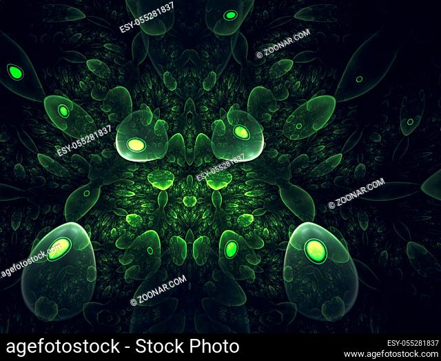 Abstract illustration of cells in mitosis or multiplication of cells