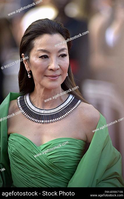 CANNES, FRANCE - MAY 21: Michelle Yeoh attends the ""Firebrand (Le Jeu De La Reine)"" red carpet during the 76th annual Cannes film festival at Palais des...