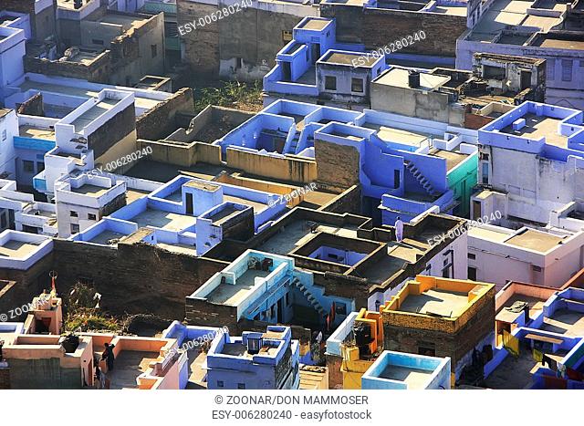 Rooftops of old town, Bundi, Rajasthan, India