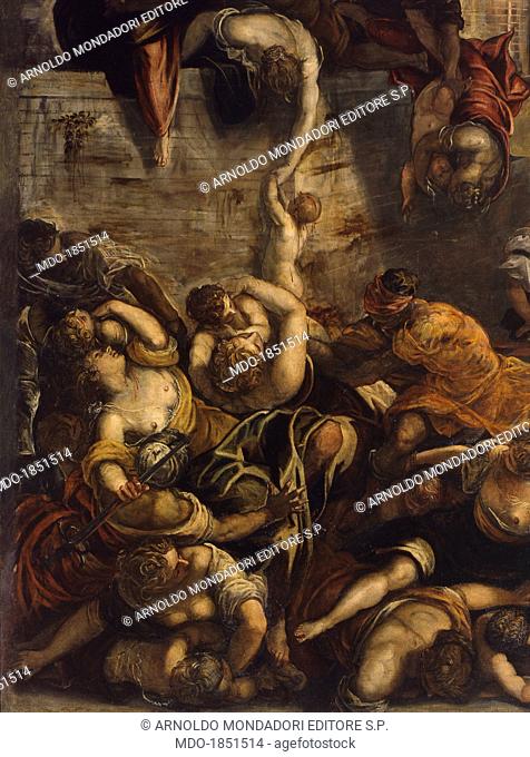 The Slaughter of the Innocents, by Jacopo Robusti known as Tintoretto, 1583, 16th century. Italy, Veneto, Venice, Scuola Grande di San Rocco. Detail