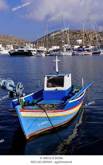 Fishing boat, harbor, Lipsi Island, Dodecanese, Greece
