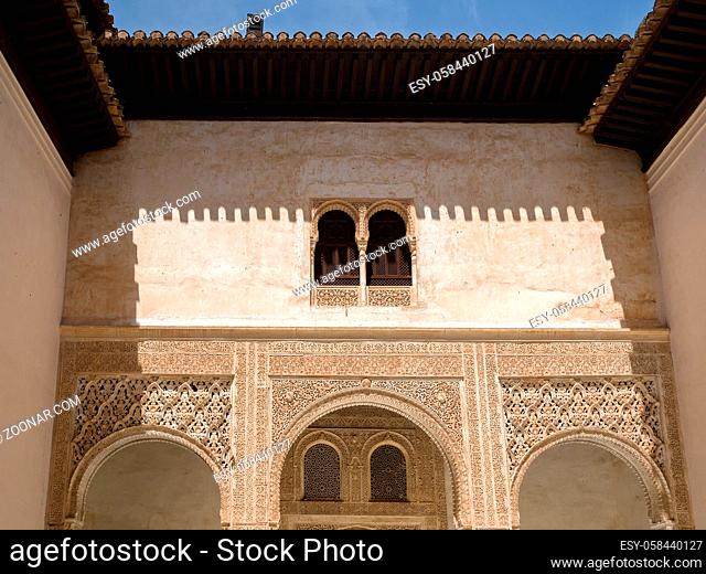 GRANADA, ANDALUCIA/SPAIN - MAY 7 : Part of the Alhambra Palace in Granada Andalucia Spain on May 7, 2014