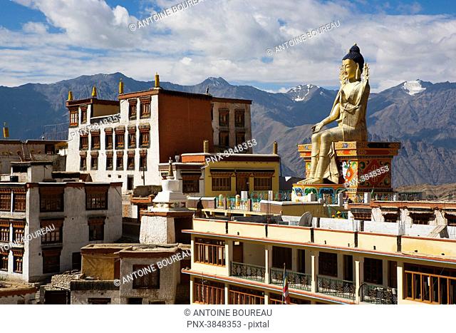 Likir Monastery and its sitting Buddha, Ladakh, India