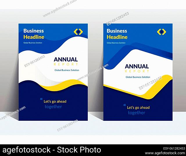 Clean and modern Annual Catalog Cover Design Template adept to Multipurpose Project Such as Brochure, corporate Flyer, Poster, Proposal cover, case studies