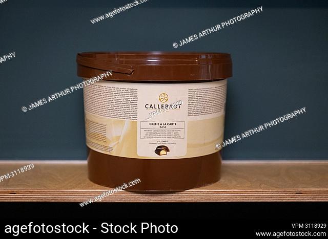 Illustration picture shows Barry Callebaut Creme a la Carte chocolate base, during the official opening of the new Callebaut distribution center 'The Chocolate...