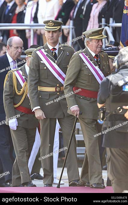 King Juan Carlos of Spain and Prince Felipe of Spain attend the Celebration of the Royal and Military Order of San Hermenegildo