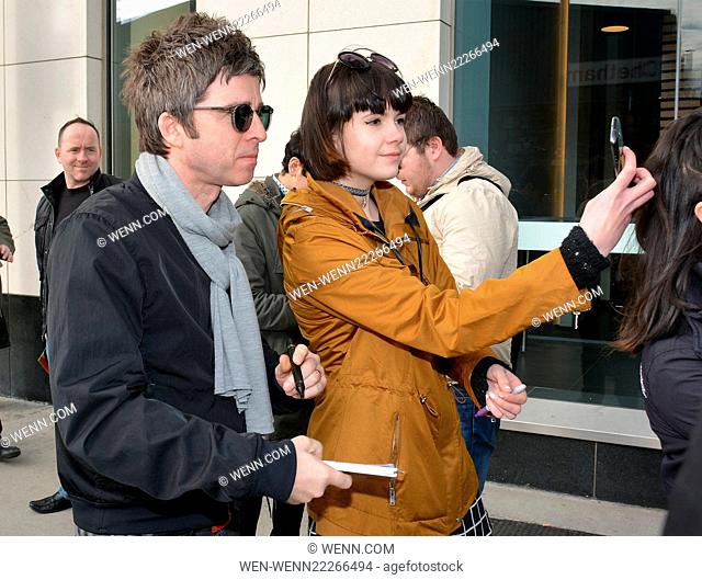 Noel Gallagher at Today FM & FM104 radio stations today ahead of his gig at 3Arena tonight, Dublin, Ireland - 04.03.15. Featuring: Noel Gallagher Where: Dublin