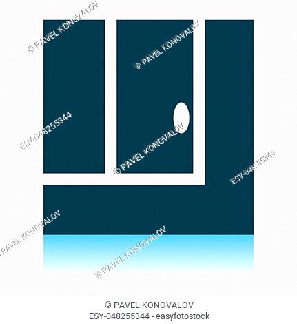 Tennis Replay Ball In Icon. Shadow Reflection Design. Vector Illustration