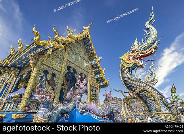 Thailand, Chiang Rai City, The Blue Temple