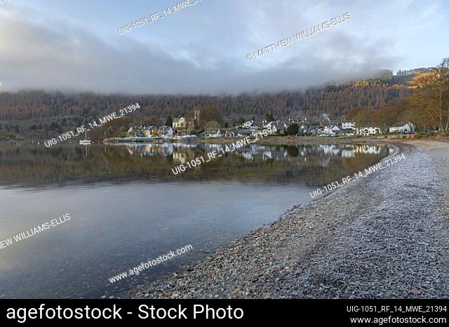 Loch Tay at sunset, Kenmore, Perthshire, Highlands of Scotland