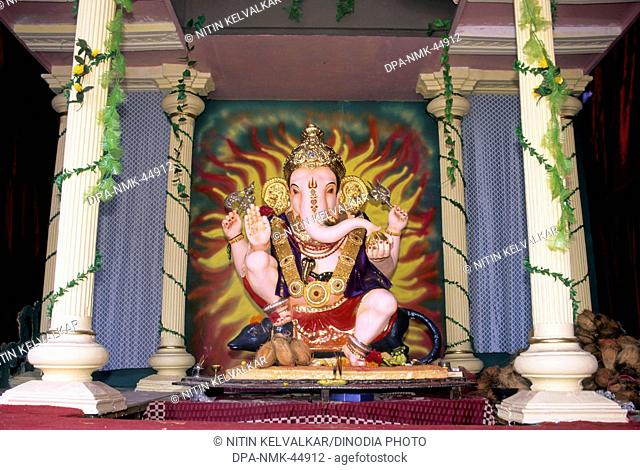 Ganesh ganpati Festival ; idol elephant headed god ; pune ; Maharashtra ; India