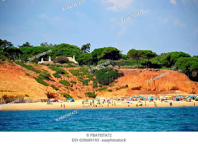 Beach Santa Eul?lia, Albufeira, Algarve, Portugal summer