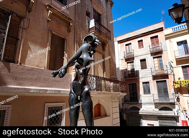 Salvador Dali's ""Homenaje a Newton"". City of Figueres, Girona, Catalonia, Spain, Europe