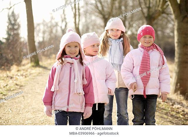 girl, friends, park, group-picture
