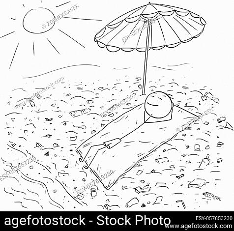 Plastic pollution concept drawing illustration, Foto de Stock, Vector Low  Budget Royalty Free. Pic. ESY-044094853 | agefotostock