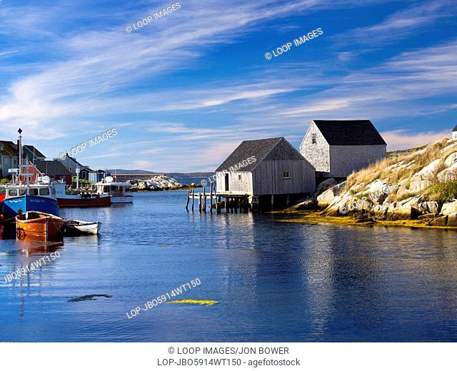 The picturesque fishing village at Peggy's Cove in Nova Scotia