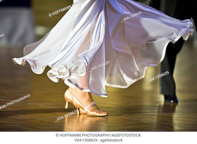 A female dancer doing ballroom dancing