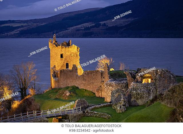 castillo de Urquhart, Patrimonio Nacional Escocés, lago Ness, Inverness, Highlands, Escocia, Reino Unido