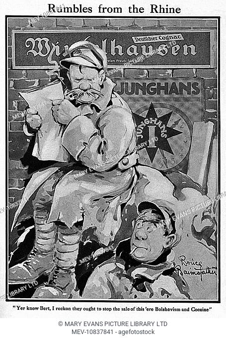 Yer know Bert, I reckon they ought to stop the sale of this 'ere Bolshevism and Cocaine? Old Bill, the comic creation of Captain Bruce Bairnsfather in The...