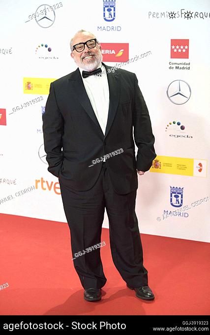 Alex de la Iglesia attends 27th Jose Maria Forque Awards - Red Carpet at Palacio de Congresos de IFEMA on December 12, 2021 in Madrid, Spain