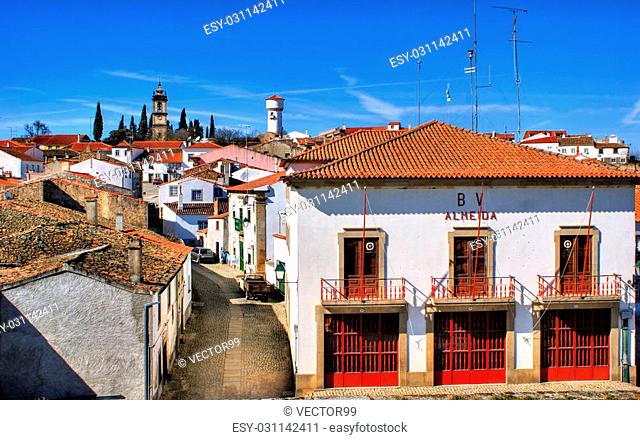 Almeida historical village and fire station in Portugal