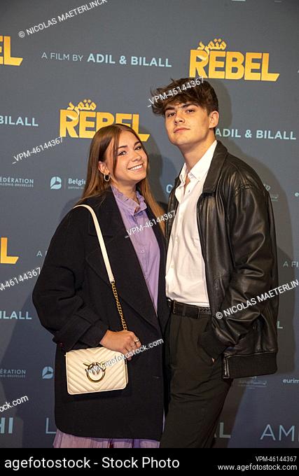 Unidentified guests pictured during the premiere of 'Rebel', the latest film by Belgian director duo El Arbi - Fallah at the Kinepolis cinema in Brussels on...