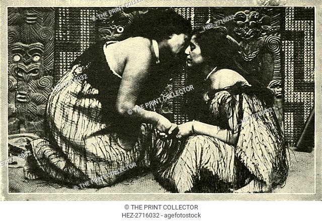 'The Hongi, A Maori Greeting', c1948. Creator: Unknown