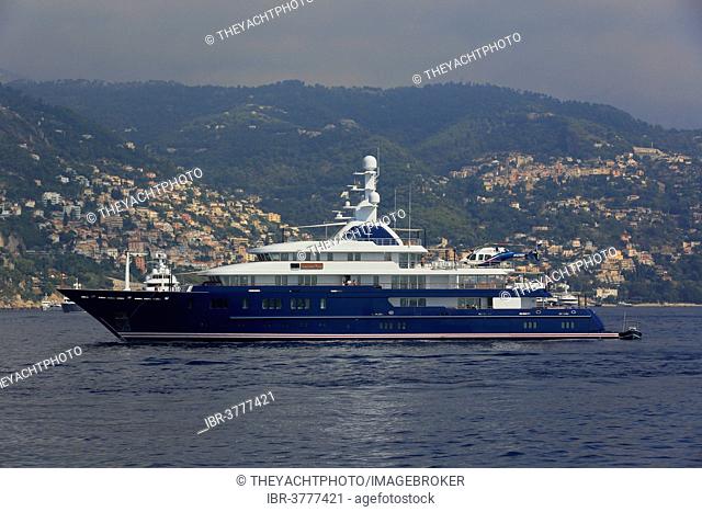 Lürssen motor yacht, Northern Star, crossing in front of Monaco, Principality of Monaco, Mediterranean Sea